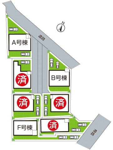 ■10日(土)11日(日)12日(月)現地ご見学可能！　尼崎市西昆陽　全7邸の区画図|全7区画