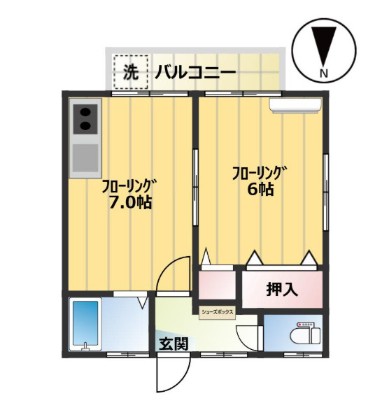 コーポ大井の間取り