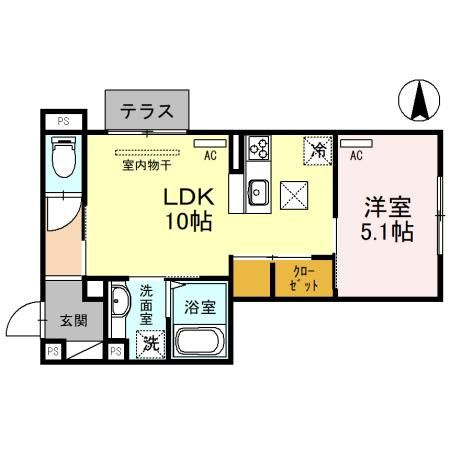 D-room WEST PARK 西宮北口の間取り
