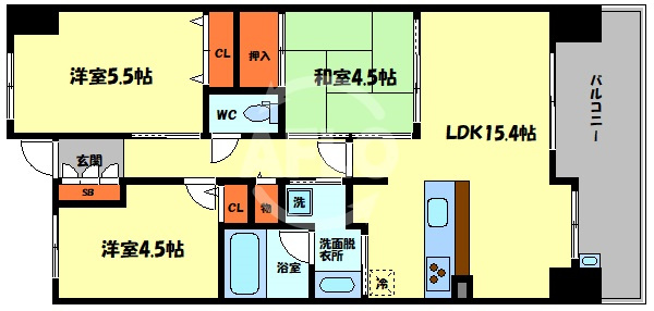 レジディア都島I　大東小学校区の間取り|レジディア都島I　間取り