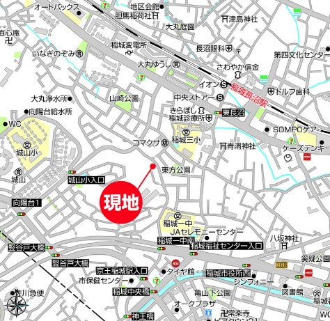稲城市大丸のアパートの外観パース|※建設地