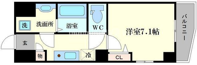 エイペックス京町堀Ⅱの間取り