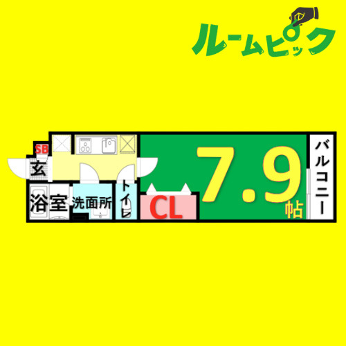 リブリ・レストH栄生　名古屋市賃貸　仲介手数料無料の間取り