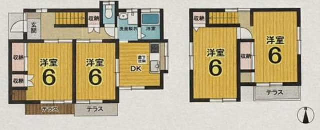 【間取り】 | 4DKはダイニングキッチンと4つの居室がある間取りです。大家族や二世帯住宅、または複数人で暮らす場合に適しています。食事スペースとくつろぎの場を分け、それぞれの個室も確保できるため、快適に過ごせます。
