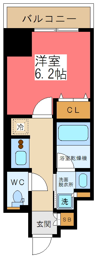 レジディア笹塚Ⅲの間取り