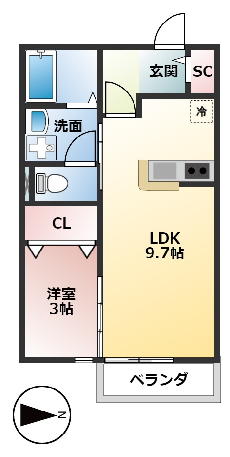 ディアコート安田の間取り