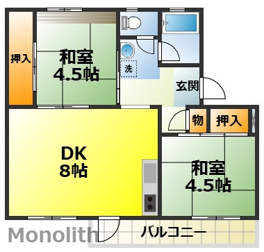 鶴山台15号棟の間取り