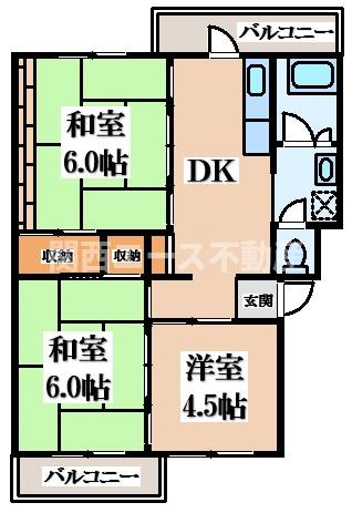 【間取り】 | 茶山台B団地