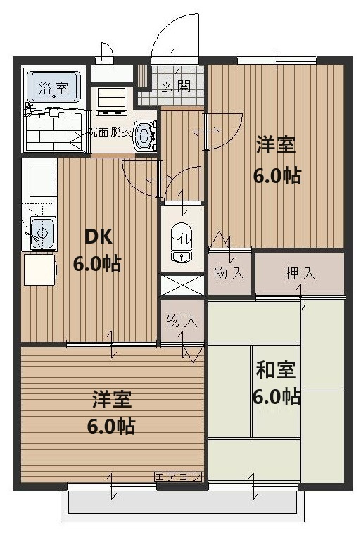 フローラふじみ野Ｂの間取り