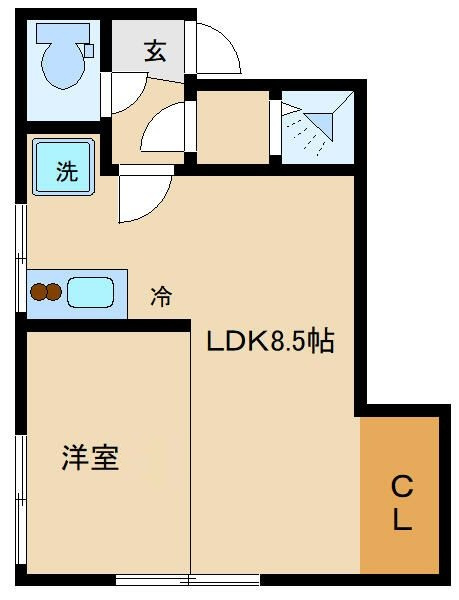 さゆり荘の間取り|間取りです。