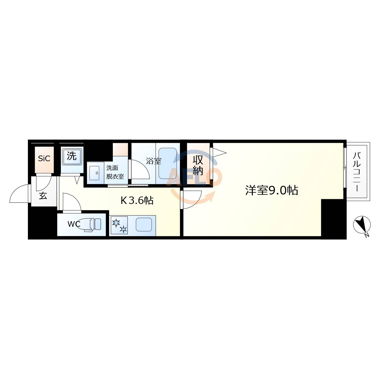 サンエール南堀江　日吉小学校区の間取り|サンエール南堀江　間取り