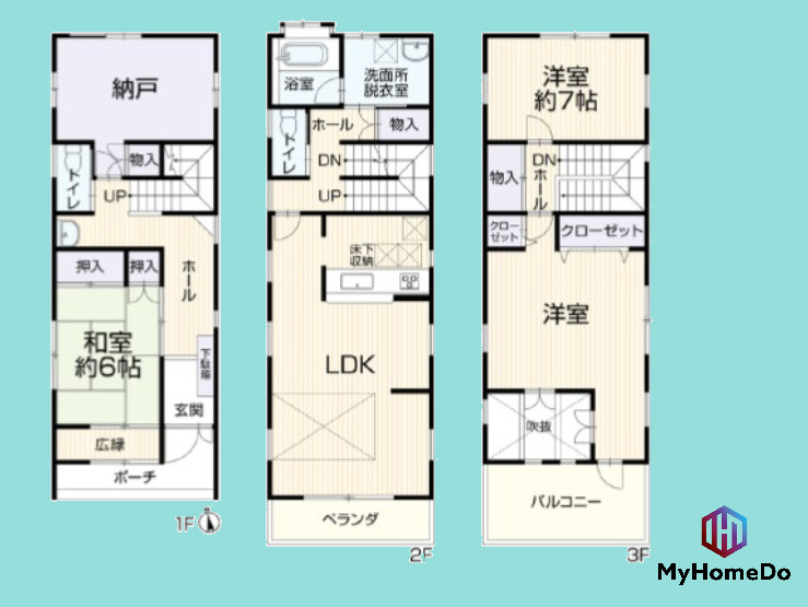 北区駒止町1丁目の間取り