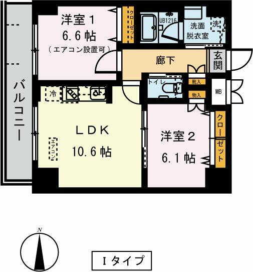 横浜市戸塚区品濃町の賃貸マンションの間取り