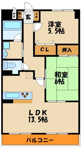 オークヒルズ山口の間取り