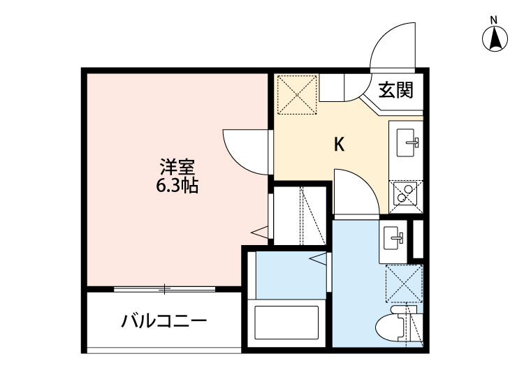 プランドール平安通の間取り