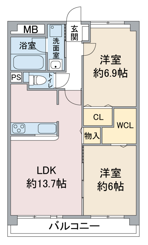 ブライディア上社の間取り
