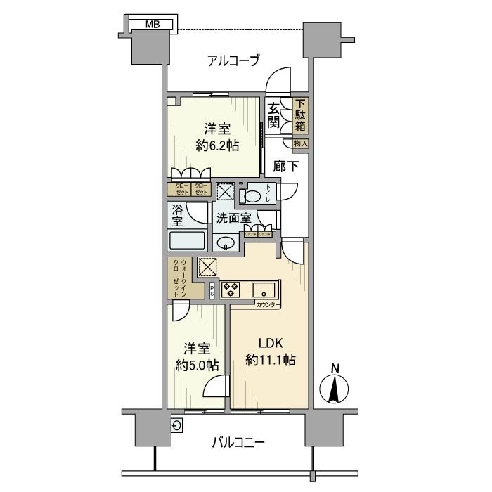 シエリア本郷駅前の間取り