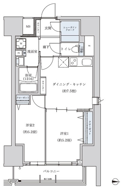 パークアクシス新栄の間取り
