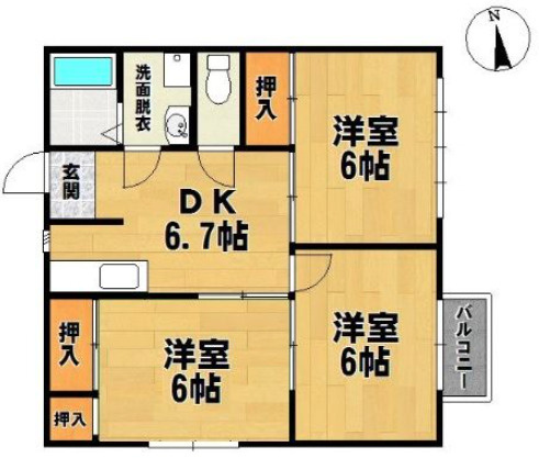 リパーサイド東合川【キャッシュバック対象の物件】の間取り