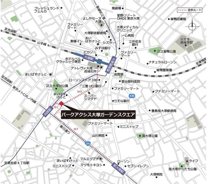 パークアクシス大塚ガーデンスクエアの地図