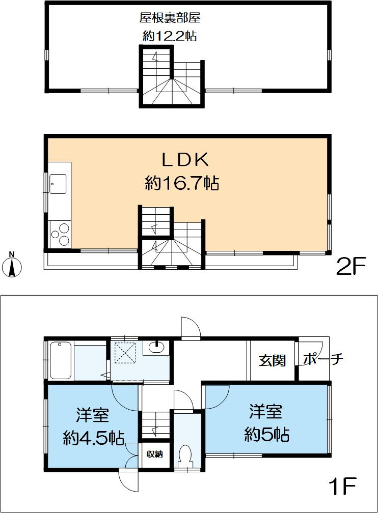 五毛通３丁目戸建の間取り