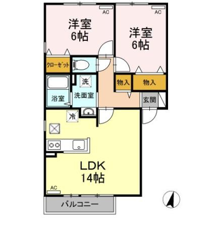 【間取り】 | パルアモーレＡ