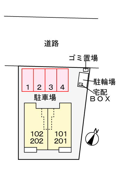 ブルー　シー　八王寺の区画図