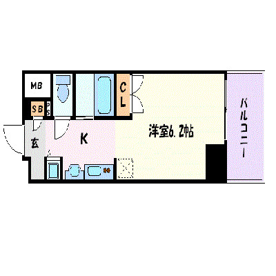 プレミアムコート名古屋金山インテルノの間取り