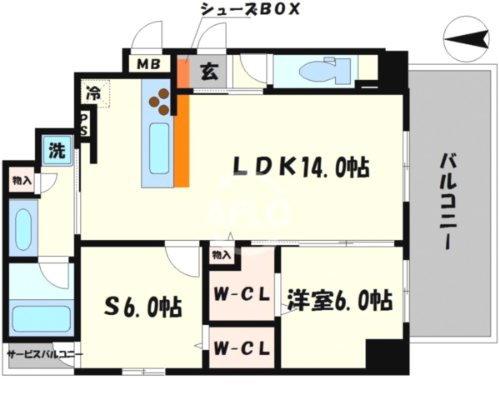 ラルジュルーセントオーデン難波の間取り|ラルジュルーセントオーデン難波　間取り