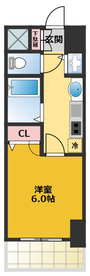 【間取り】 | プレサンス名古屋STATIONビーフレックス | 間取りです。