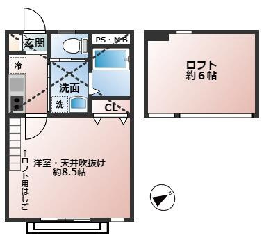 【間取り】 | 東大井Ｃａｓａ　Ｓｈｉｇｅ