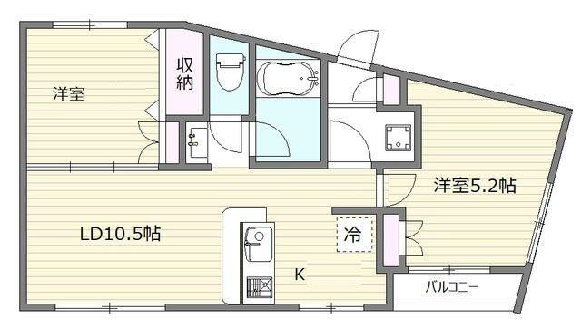 コーポサンテの間取り|間取りです。