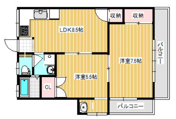 第一平田荘【キャッシュバック対象物件】の間取り