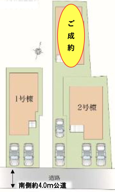 【仲介手数料無料】東村山野口町１期３棟１号棟　東村山の不動産なら西武ハウジングの区画図