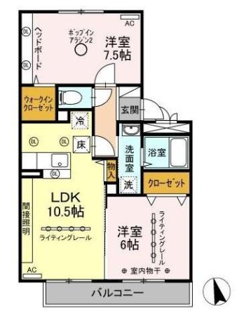 【間取り】 | リビングタウン三ツ木 C
