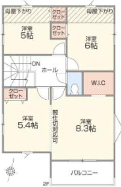 【仲介手数料無料】東村山野口町１期３棟２号棟　東村山の不動産なら西武ハウジングの間取り