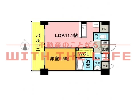 メゾンクラウン大手山【キャッシュバック対象物件】の間取り
