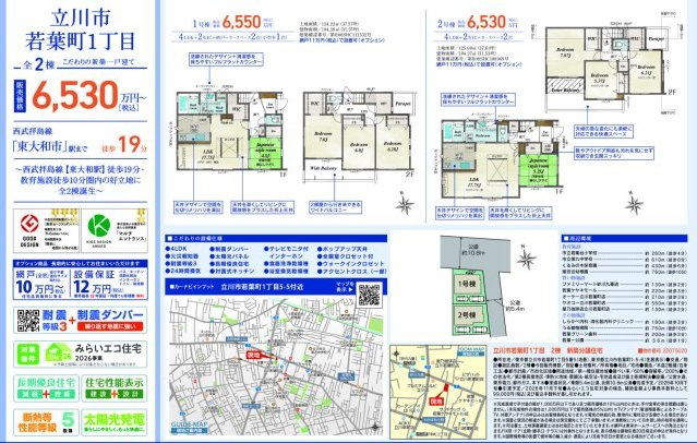 【Blooming Garden】立川市若葉町１丁目のその他|□売主作成による販売用の図面(マイソク)です。この図面には売主の工夫(お客様へ本物件のメリットをうまく伝えられる様)が良く表れています。□