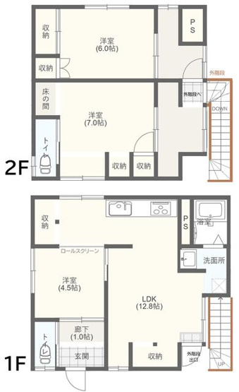 【間取り】 | （Ｔ００２）東京都品川区二葉４－２０－４戸建