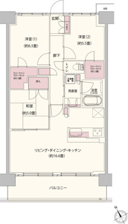 【間取り】 | クレストフォルム柏サウスウイング | ※別号室参考写真です ※現況優先
