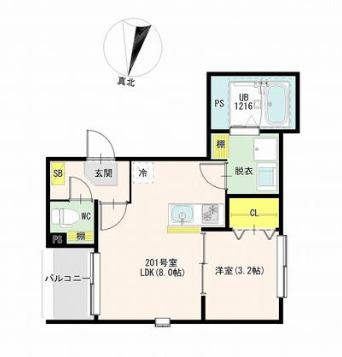 足立区栗原３丁目のアパートの間取り