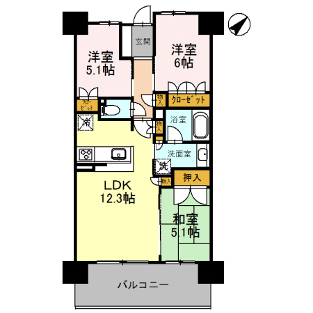 ローレルスクエア健都ザ・レジデンス Second stageの間取り