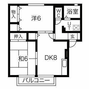 神戸市灘区浜田町３丁目のアパートの間取り