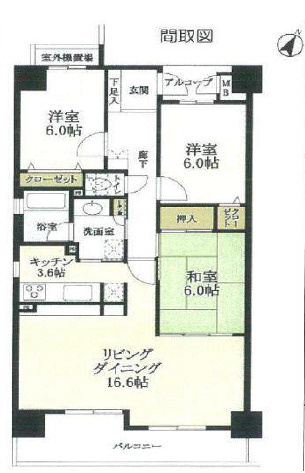神戸市中央区吾妻通２丁目の賃貸マンションの間取り