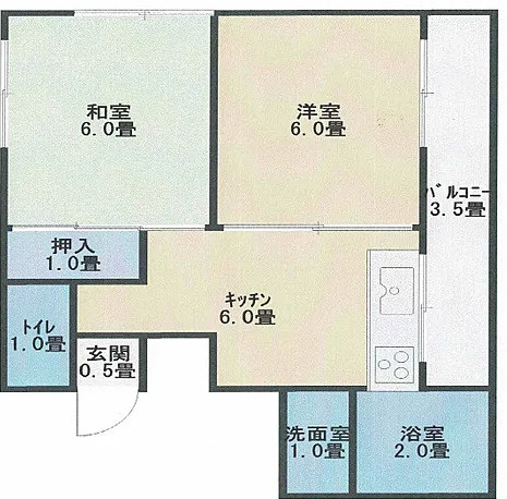 神戸市中央区筒井町３丁目の賃貸マンションの間取り