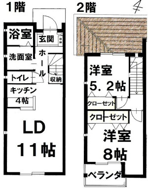 神戸市灘区赤松町３丁目の一戸建ての間取り