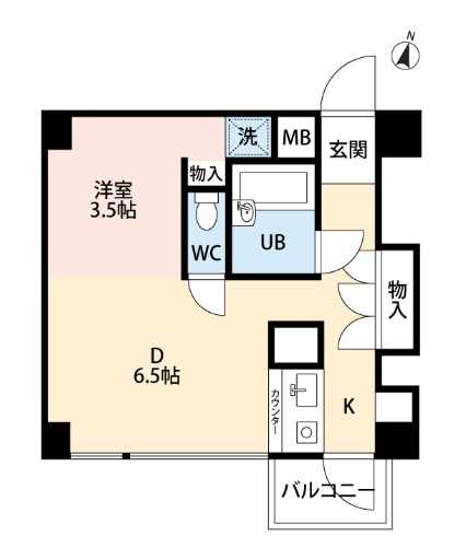 芦屋市船戸町の賃貸マンションの間取り