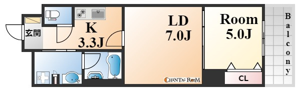 神戸市東灘区住吉本町２丁目の賃貸マンションの間取り