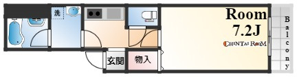 神戸市中央区琴ノ緒町２丁目の賃貸マンションの間取り