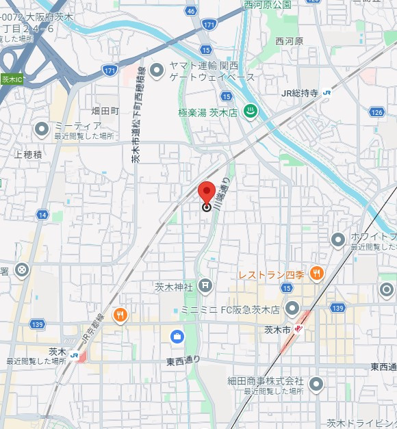 AZUR上中条の地図